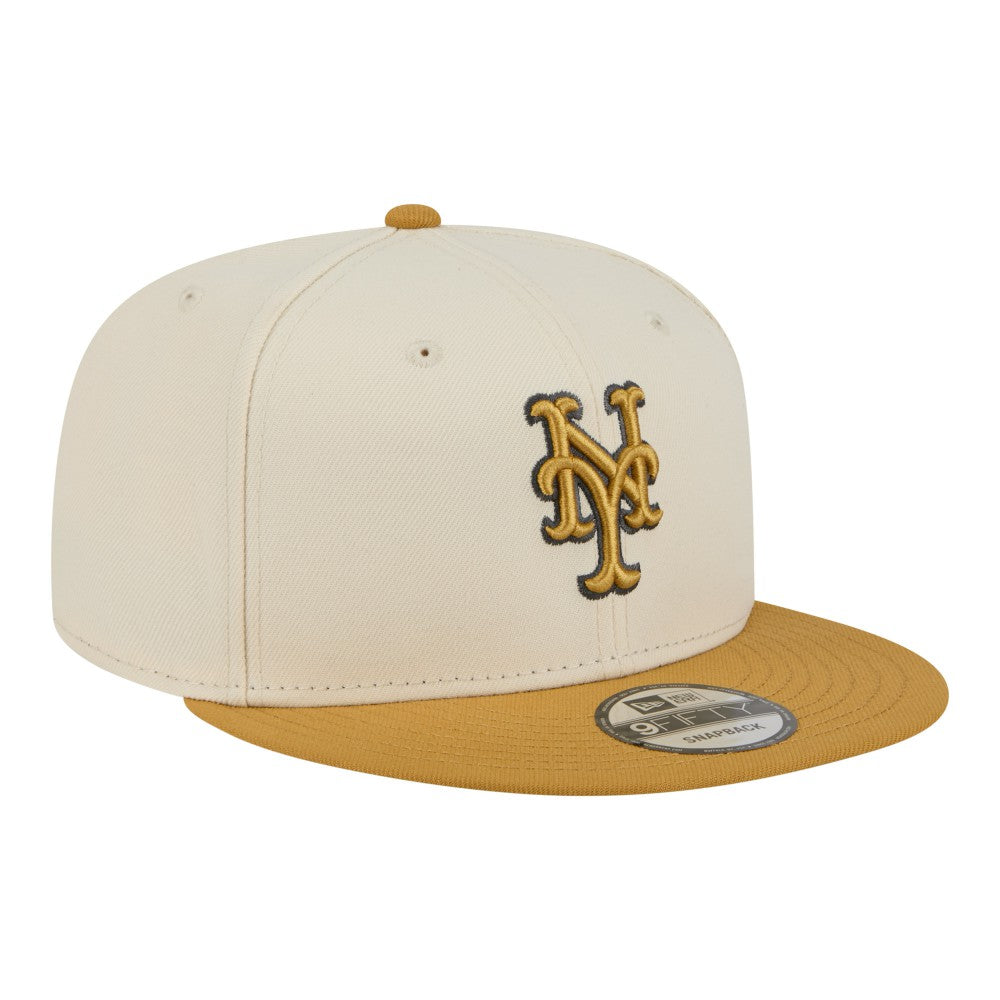 New York Mets Two-Tone Color Pack 9FIFTY Snapback Hat Light Beige/Khaki | New Era