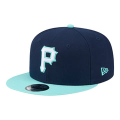 Pittsburgh Pirates Two-Tone Color Pack 9FIFTY Snapback Hat Navy/Turquoise | New Era