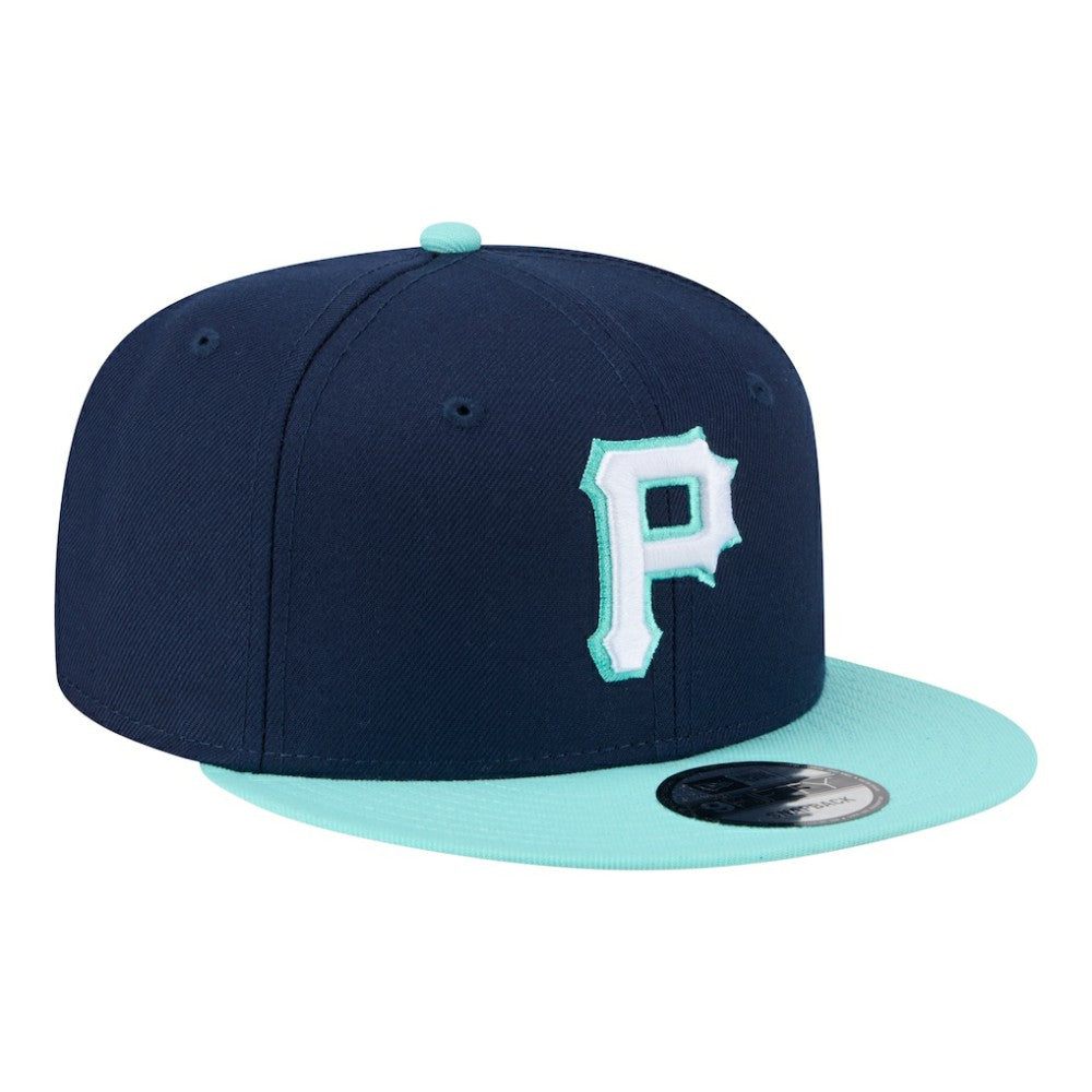 Pittsburgh Pirates Two-Tone Color Pack 9FIFTY Snapback Hat Navy/Turquoise | New Era
