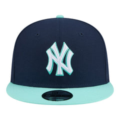 New York Yankees Two-Tone Color Pack 9FIFTY Snapback Hat Navy/Turquoise | New Era