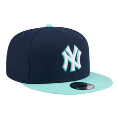 New York Yankees Two-Tone Color Pack 9FIFTY Snapback Hat Navy/Turquoise | New Era