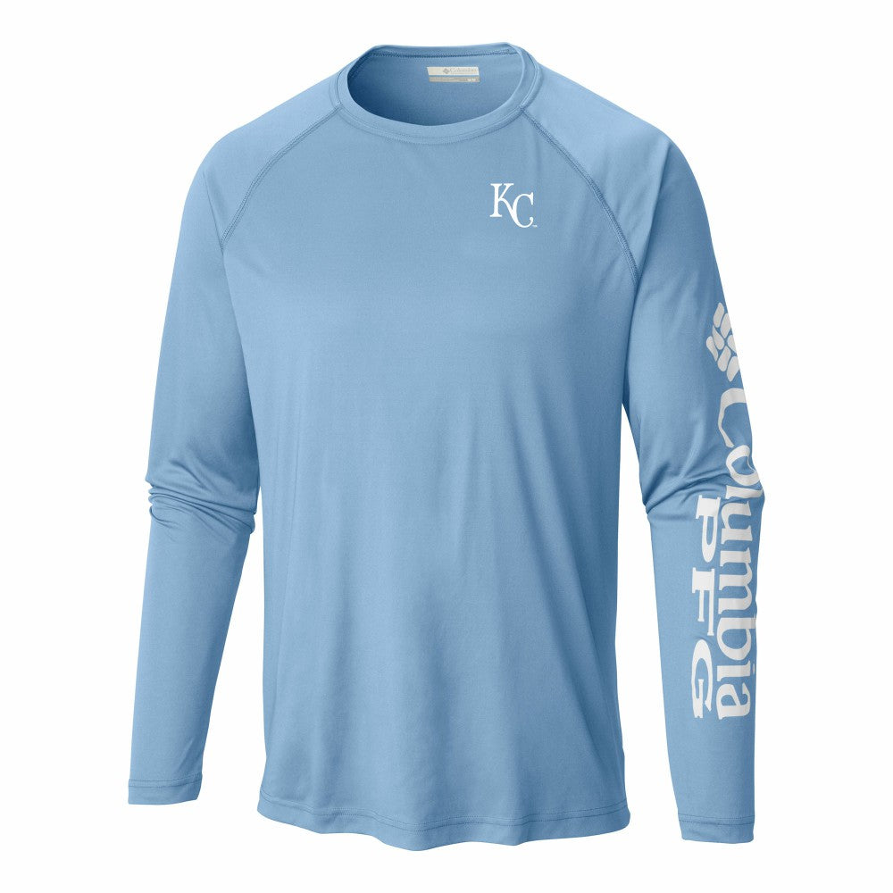 Kansas City Royals Terminal Tackle Long Sleeve Shirt Light Blue | Columbia