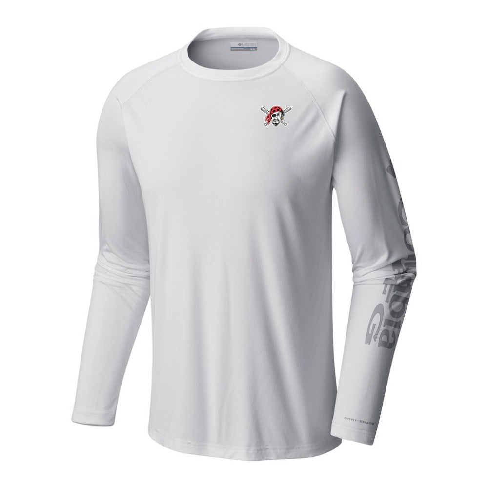 Pittsburgh Pirates Terminal Tackle Long Sleeve Shirt White | Columbia