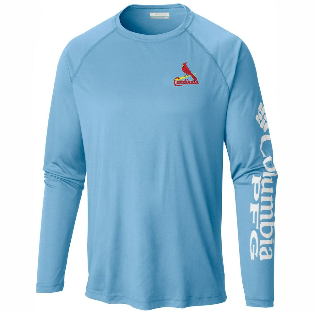 St. Louis Cardinals Terminal Tackle Long Sleeve Shirt Light Blue | Columbia