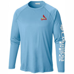 St. Louis Cardinals Terminal Tackle Long Sleeve Shirt Light Blue | Columbia