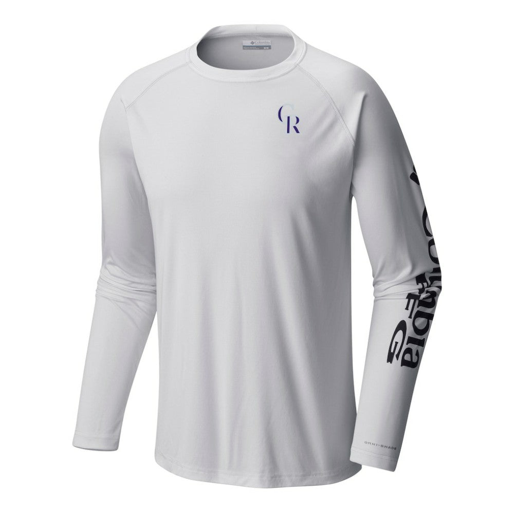Colorado Rockies Terminal Tackle Long Sleeve Shirt White | Columbia