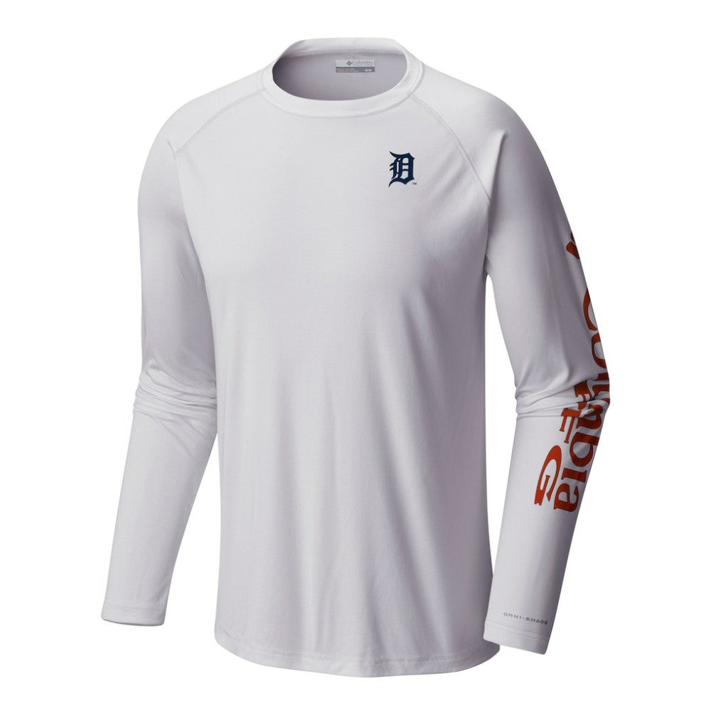 Detroit Tigers Terminal Tackle Long Sleeve Shirt White | Columbia
