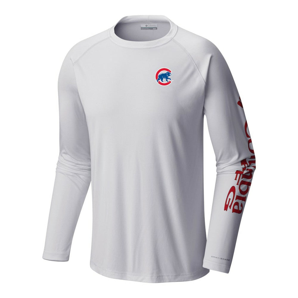 Chicago Cubs Terminal Tackle Long Sleeve Shirt White | Columbia
