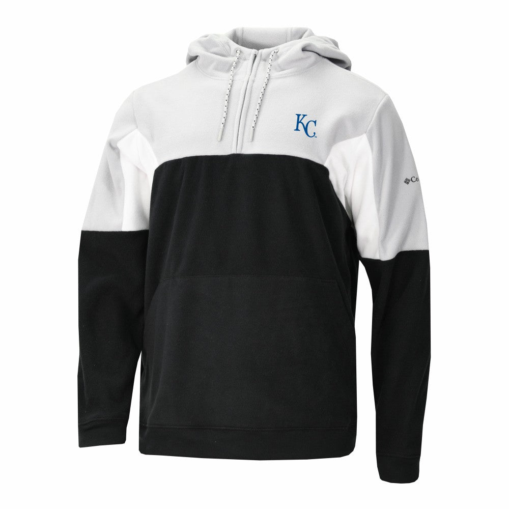 Kansas City Royals Men's Lodge Fleece Quarter-Zip Hoodie Black | Columbia