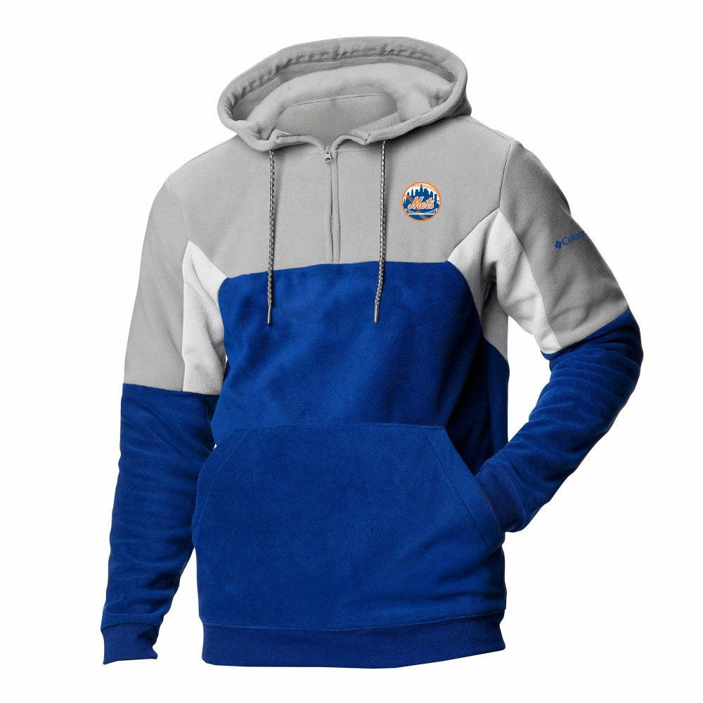New York Mets Men's Lodge Fleece Quarter-Zip Hoodie Royal | Columbia