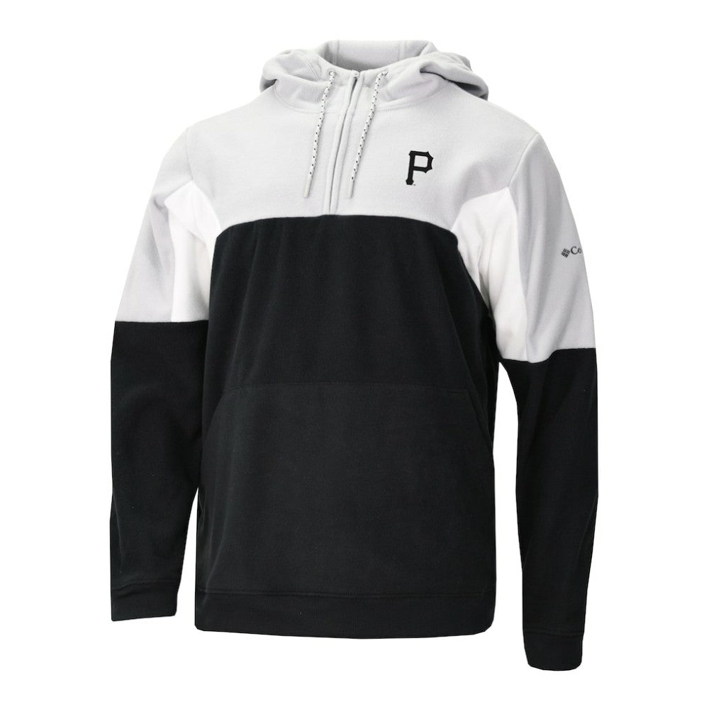 Pittsburgh Pirates Men's Lodge Fleece Quarter-Zip Hoodie Black | Columbia