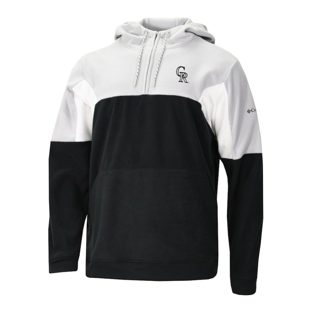 Colorado Rockies Men's Lodge Fleece Quarter-Zip Hoodie Black | Columbia