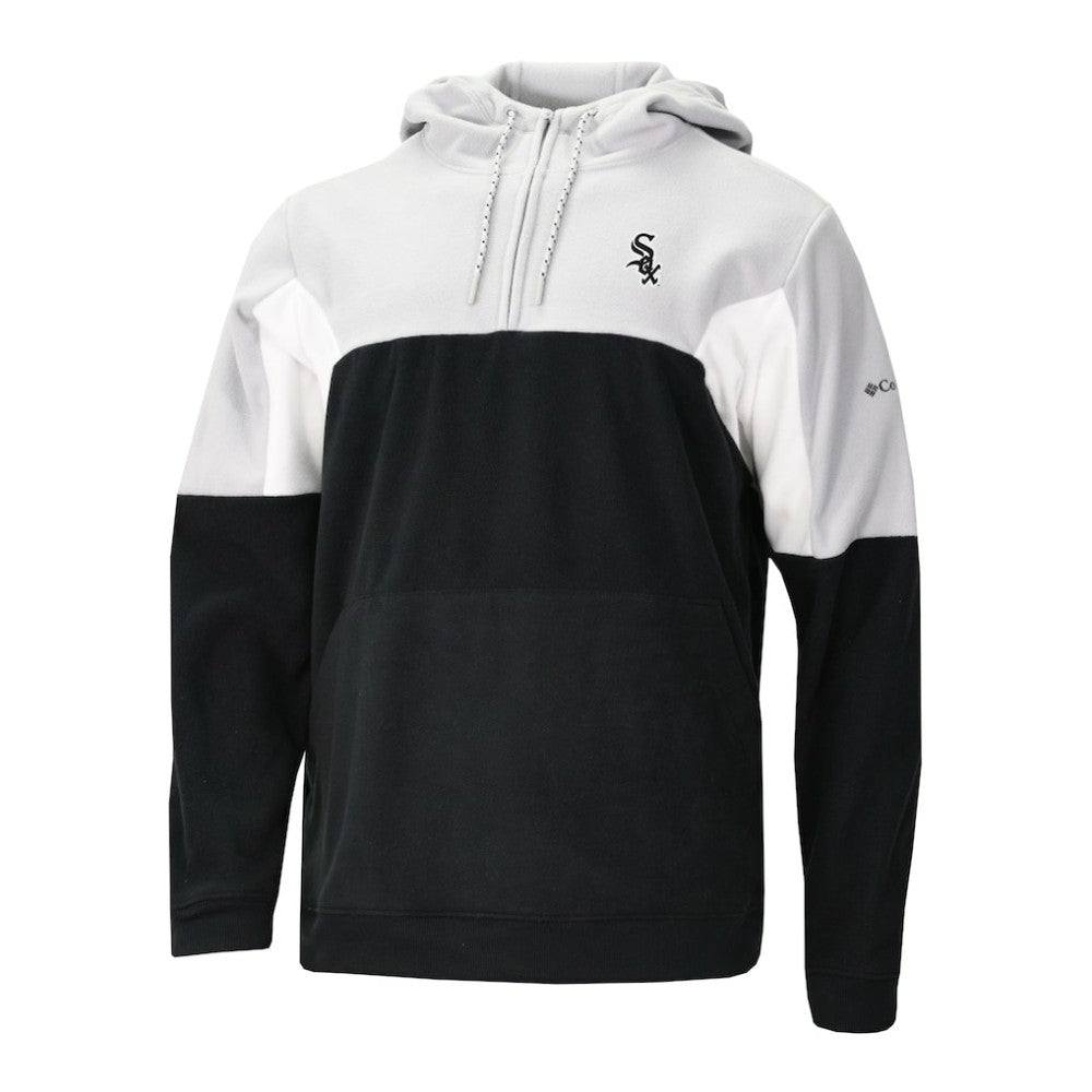 Chicago White Sox Men's Lodge Fleece Quarter-Zip Hoodie Black | Columbia
