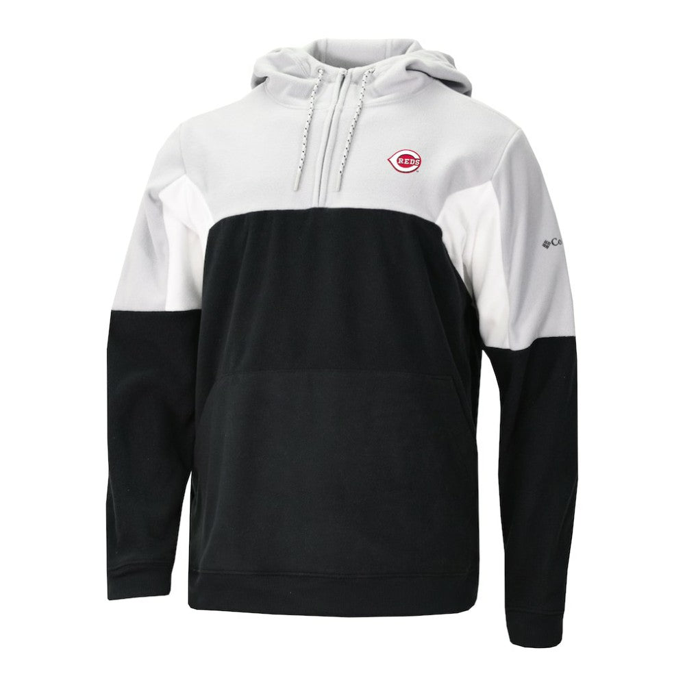Cincinnati Reds Men's Lodge Fleece Quarter-Zip Hoodie Black | Columbia