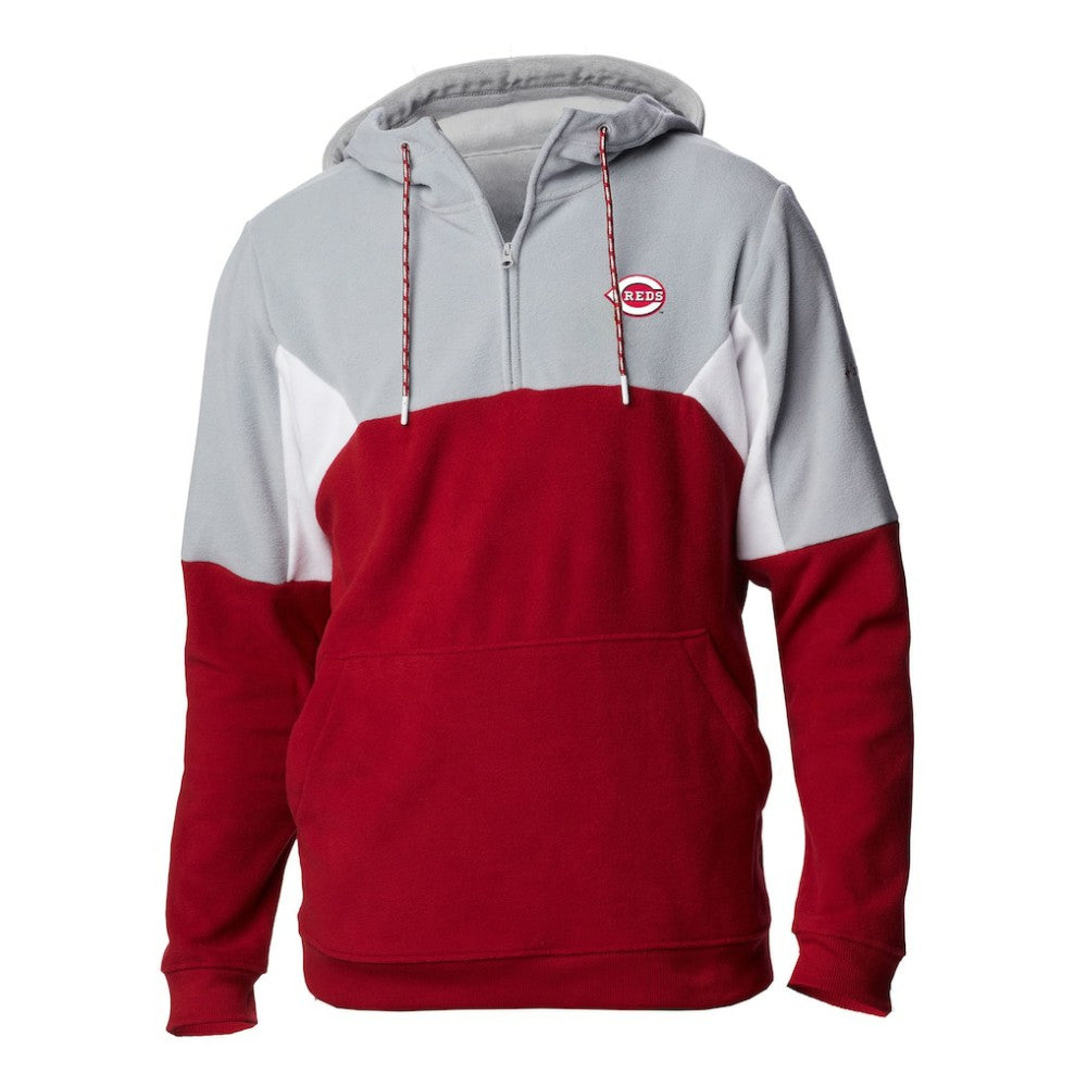 Cincinnati Reds Men's Lodge Fleece Quarter-Zip Hoodie Red | Columbia
