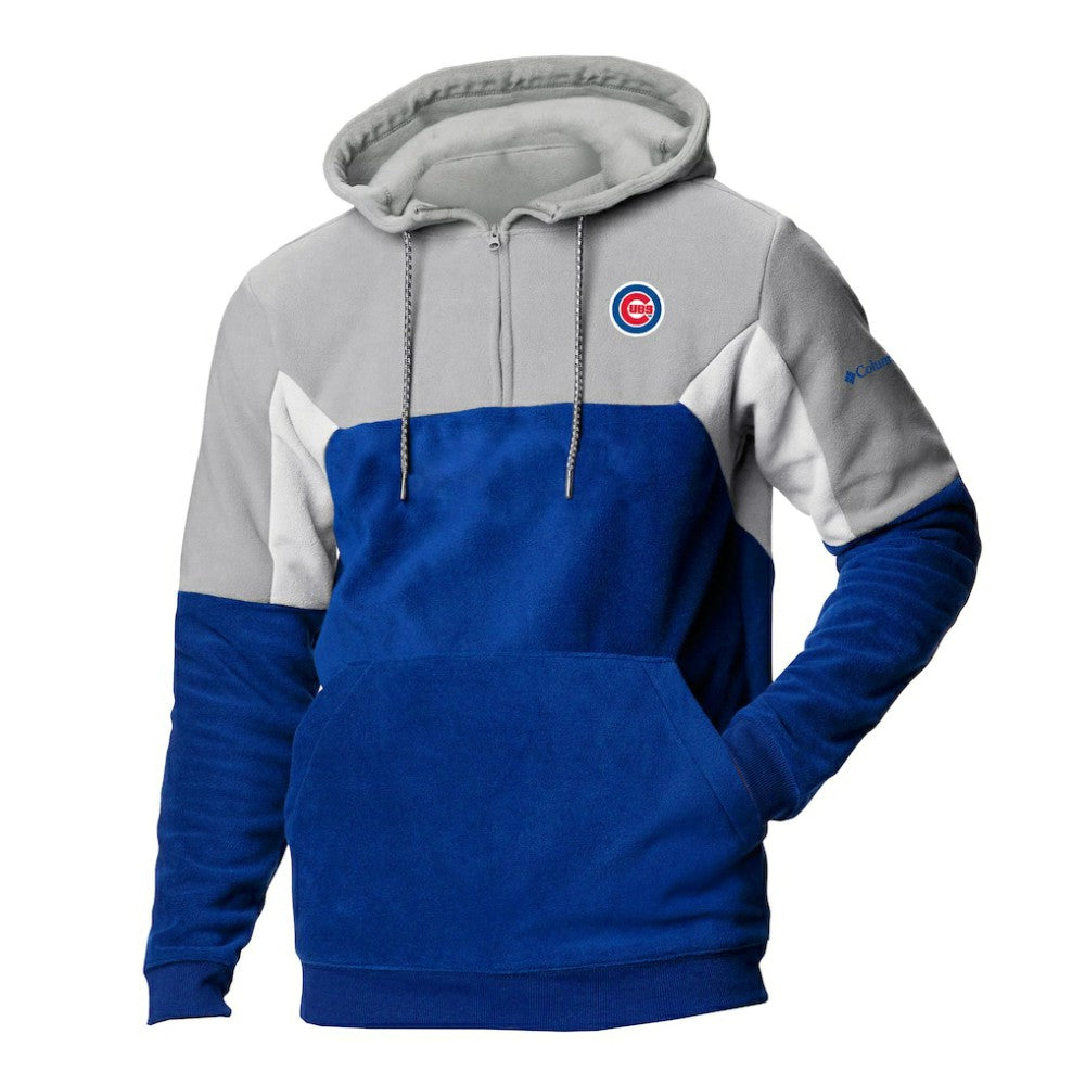 Chicago Cubs Men's Lodge Fleece Quarter-Zip Hoodie Royal | Columbia