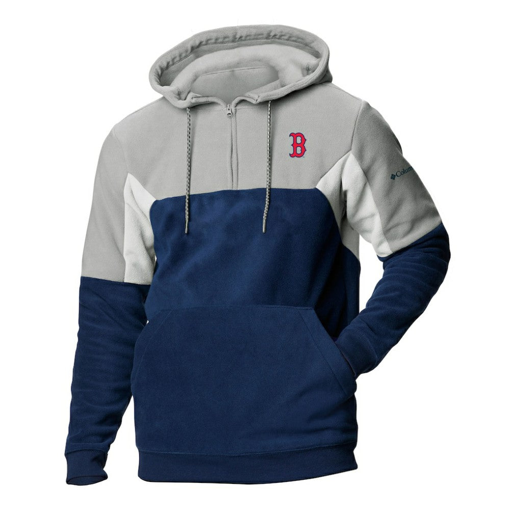 Boston Red Sox Men's Lodge Fleece Quarter-Zip Hoodie Navy | Columbia
