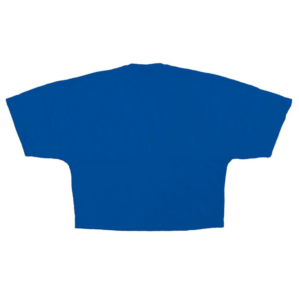 Chicago Cubs Women's Skyline Cropped T-Shirt Royal
