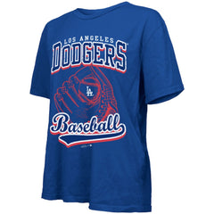 Los Angeles Dodgers Majestic Threads Women's Oversized First Base T-Shirt Royal