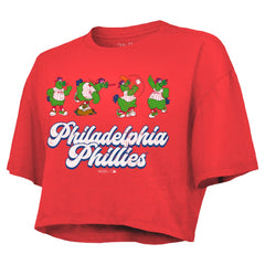 Philadelphia Phillies Majestic Threads Women's Boxy Crop T-Shirt Red