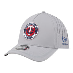 Minnesota Twins Patch 39THIRTY A-Frame M-Crown Perforated Flex Hat Gray | New Era