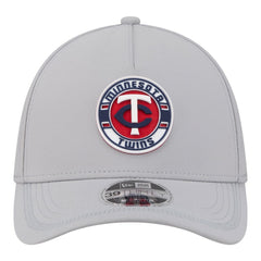 Minnesota Twins Patch 39THIRTY A-Frame M-Crown Perforated Flex Hat Gray | New Era