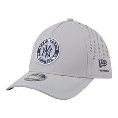 New York Yankees Patch 39THIRTY A-Frame M-Crown Perforated Flex Hat Gray | New Era