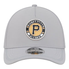 Pittsburgh Pirates Patch 39THIRTY A-Frame M-Crown Perforated Flex Hat Gray | New Era