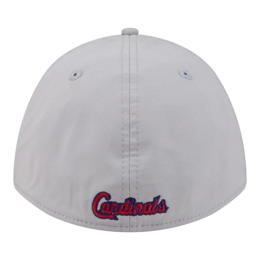 St. Louis Cardinals Patch 39THIRTY A-Frame M-Crown Perforated Flex Hat Gray | New Era
