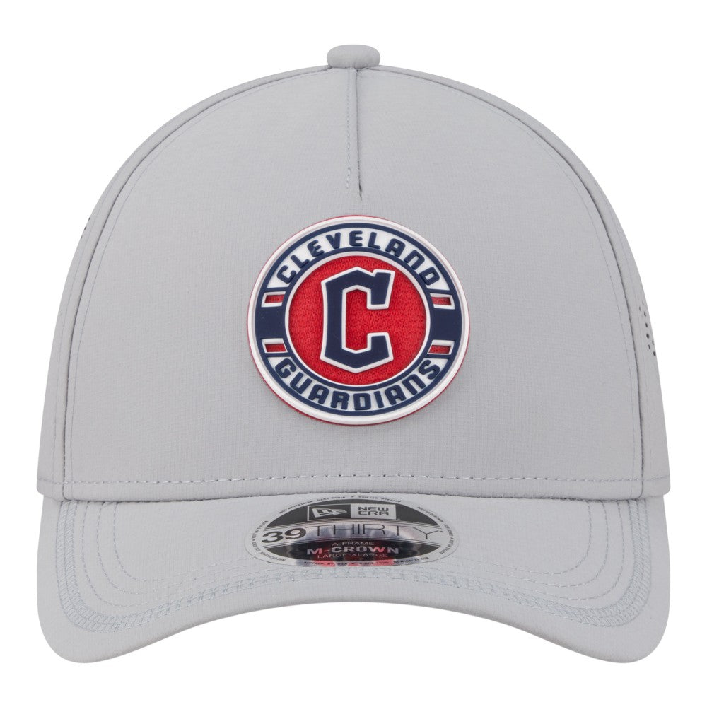 Cleveland Guardians Patch 39THIRTY A-Frame M-Crown Perforated Flex Hat Gray | New Era