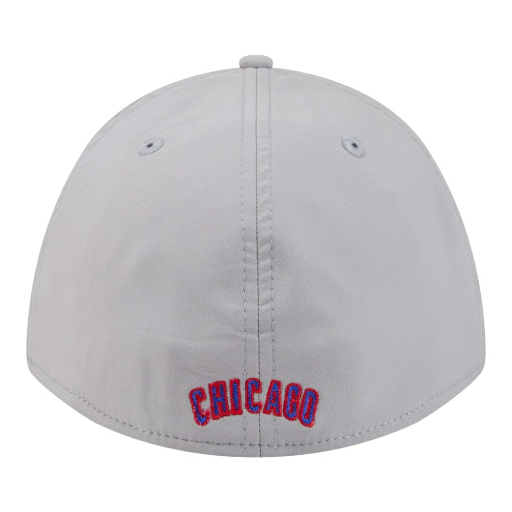 Chicago Cubs Patch 39THIRTY A-Frame M-Crown Perforated Flex Hat Gray | New Era
