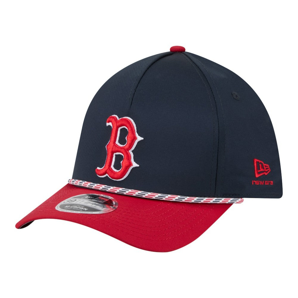 Boston Red Sox Rope M-Crown A-Frame 39THIRTY Flex Hat Navy/Red | New Era