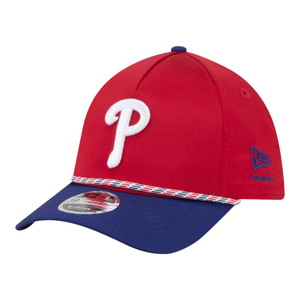 Philadelphia Phillies Rope M-Crown A-Frame 39THIRTY Flex Hat Red/Royal | New Era