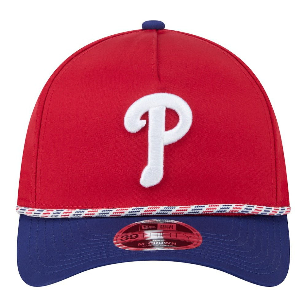 Philadelphia Phillies Rope M-Crown A-Frame 39THIRTY Flex Hat Red/Royal | New Era