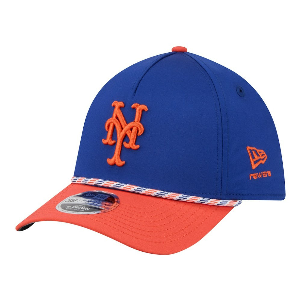 New York Mets Rope M-Crown A-Frame 39THIRTY Flex Hat Royal/Orange | New Era