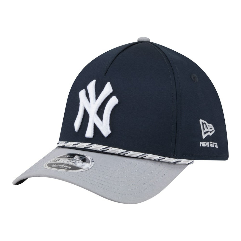 New York Yankees Rope M-Crown A-Frame 39THIRTY Flex Hat Navy/Gray | New Era