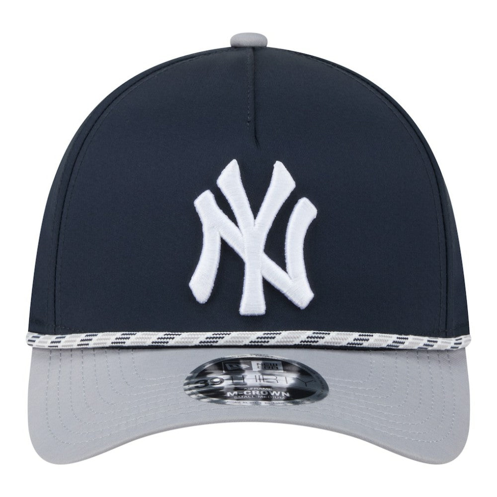 New York Yankees Rope M-Crown A-Frame 39THIRTY Flex Hat Navy/Gray | New Era