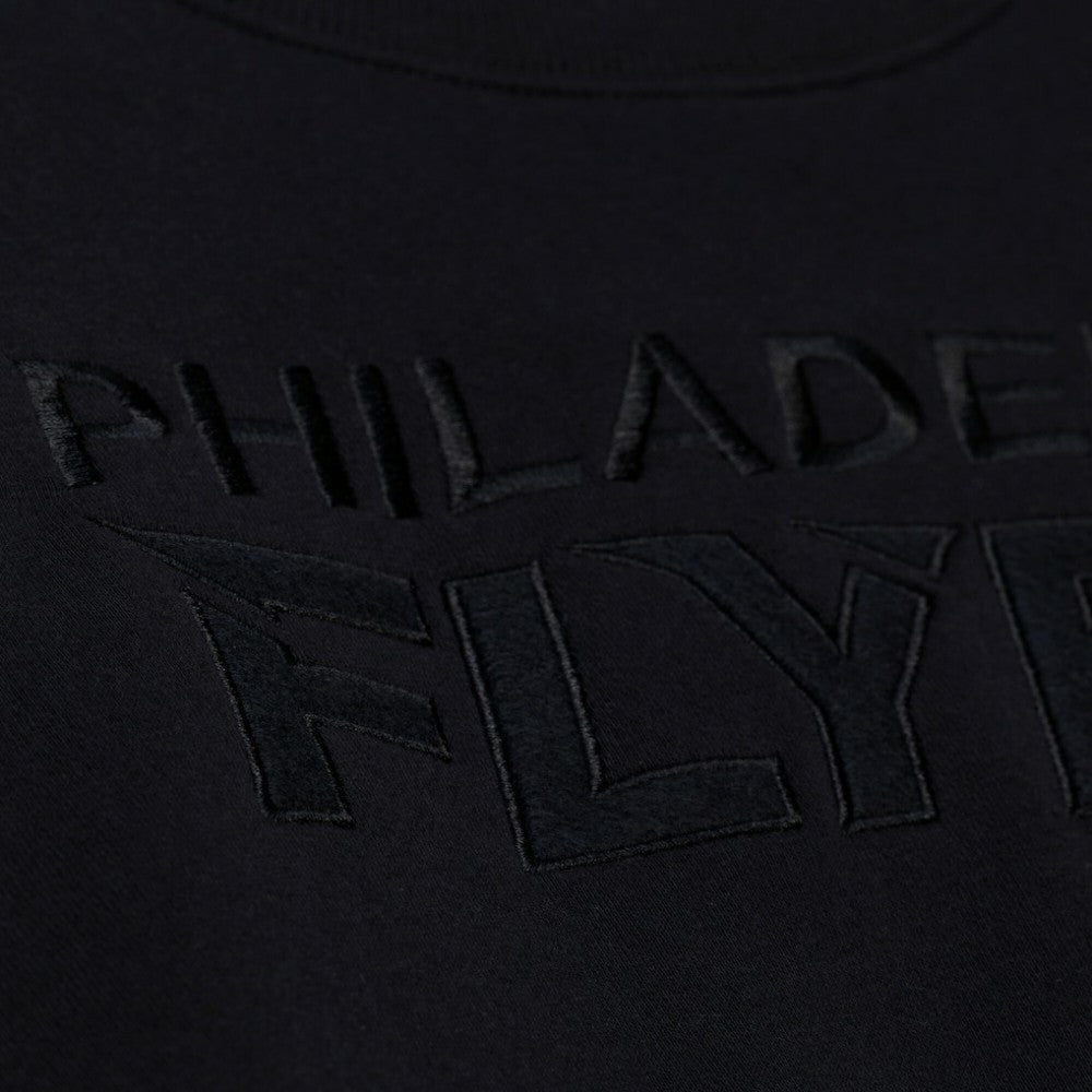 Philadelphia Flyers Mitchell & Ness Unisex Phantom Fleece Crew Neck Sweatshirt Black