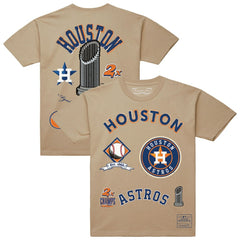 Houston Astros Legacy Defined T-Shirt Cream | Mitchell & Ness