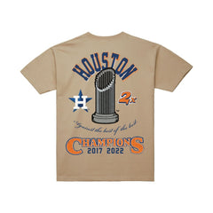 Houston Astros Legacy Defined T-Shirt Cream | Mitchell & Ness