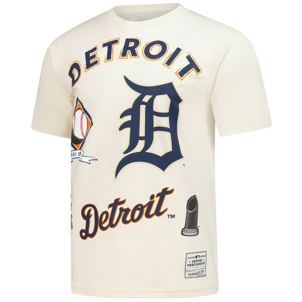 Detroit Tigers Legacy Defined T-Shirt Cream | Mitchell & Ness