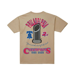 Philadelphia Phillies Legacy Defined T-Shirt Cream | Mitchell & Ness