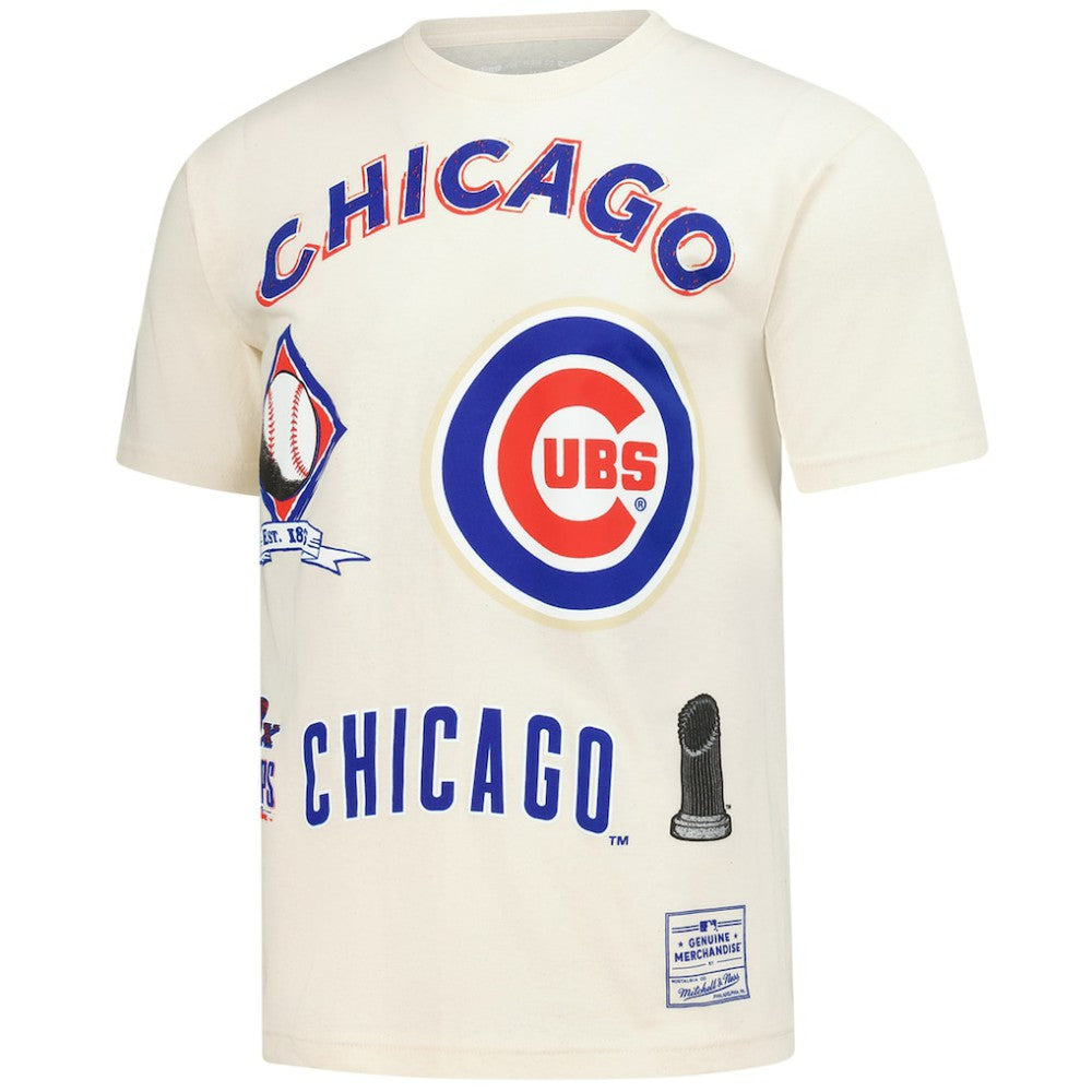 Chicago Cubs Legacy Defined T-Shirt Cream | Mitchell & Ness
