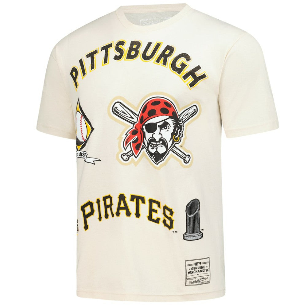 Pittsburgh Pirates Legacy Defined T-Shirt Cream | Mitchell & Ness