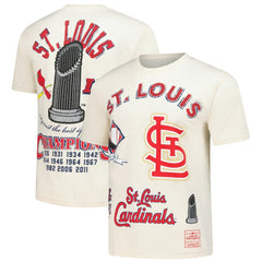 St. Louis Cardinals Legacy Defined T-Shirt Cream | Mitchell & Ness