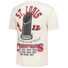 St. Louis Cardinals Legacy Defined T-Shirt Cream | Mitchell & Ness