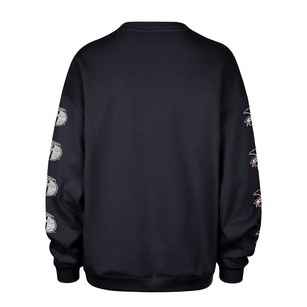 Cleveland Guardians Women's Trendy Team Go Big Oversized Sweatshirt Navy | 47 brand