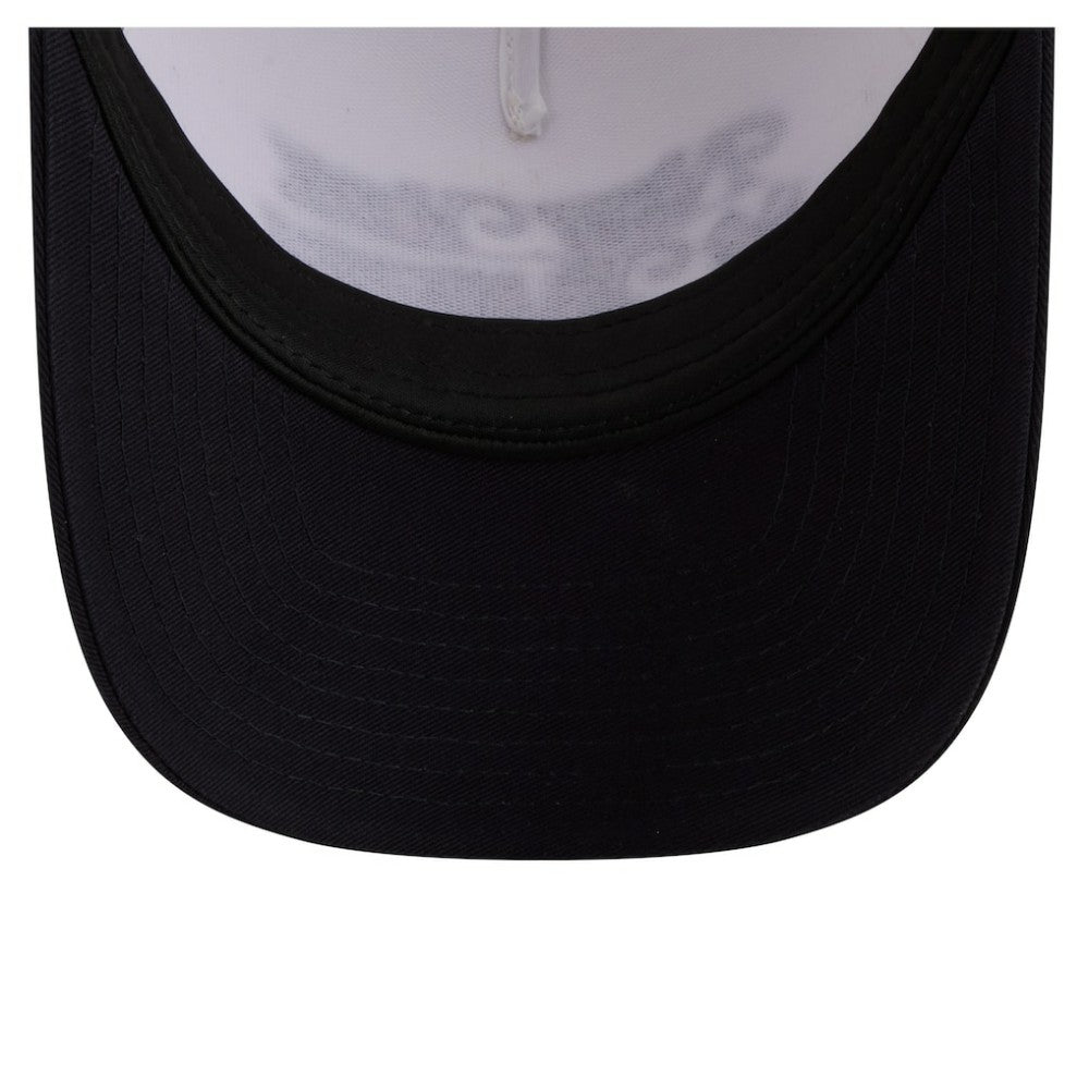 New York Yankees Women's Retro 9FORTY M-Crown A-Frame Trucker Adjustable Hat Light Beige/Navy | New Era