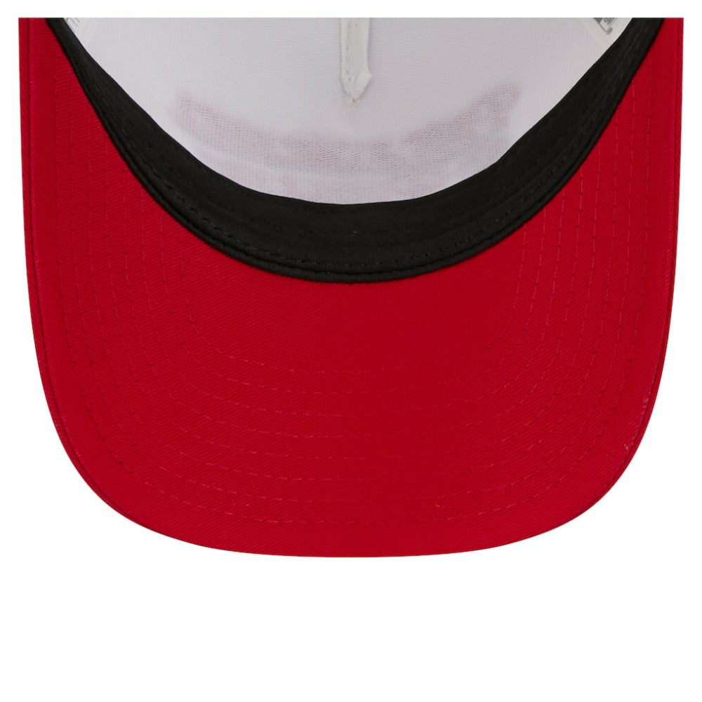 Philadelphia Phillies Women's Retro 9FORTY M-Crown A-Frame Trucker Adjustable Hat Light Beige/Red | New Era