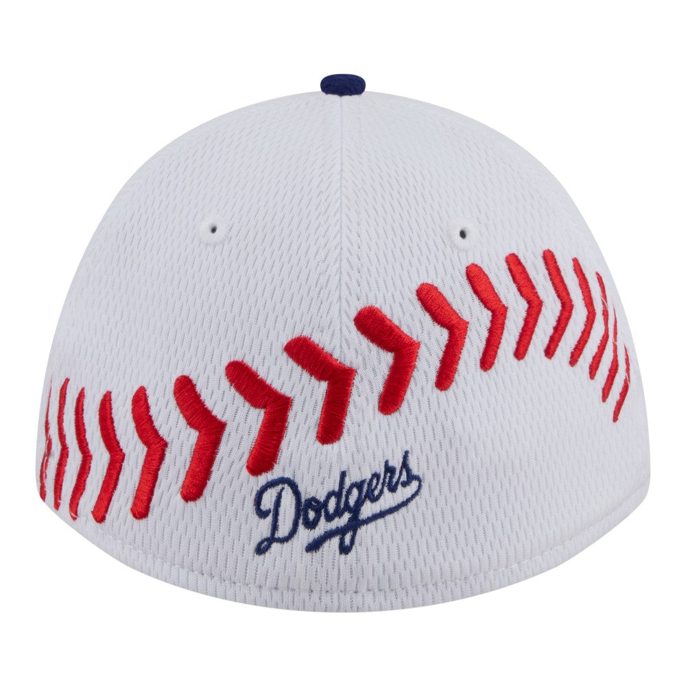 Los Angeles Dodgers Youth Baseball 39THIRTY M-Crown Flex Hat White/Royal | New Era